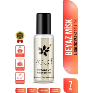 Beyaz Misk Kokulu Alkolsüz Esans 7 ml Parfüm Esansı Roll-on Edp Cep Parfüm Esansiyel Yağ