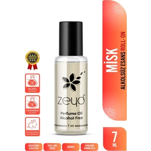 Misk Kokulu Alkolsüz Esans 7 ml Parfüm Esansı Roll-on Edp Esansiyel Yağ Zeyd