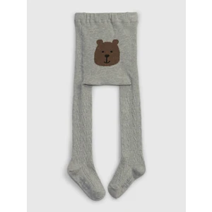 Bebek Brannan Bear Grafikli Cable Örgü Külotlu Çorap