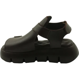 Dünya Shoes Hakiki Deri Kadın Sandalet