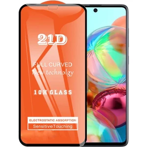 Samsung A71 Ekran Koruyucu 21D Tam Kaplayan Kavisli