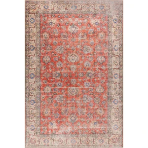 Blues Vintage Desenli Dokuma Taban Dekoratif Kırmızı Halı AL 417