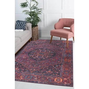 Folk Vintage Desenli Dokuma Taban Dekoratif Bordo Halı (Ba 18)