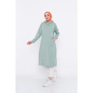 Aysima Yaka Detaylı Sweatshirt - Çağla Yeşili