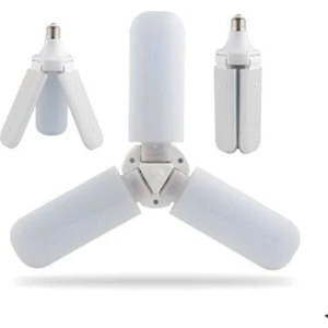 Pervane Şeklinde Katlanabilir Ayarlanabilir Beyaz LED Ampul E-27 Duy 45 Wat Pervane Ampul Pervane Ampul