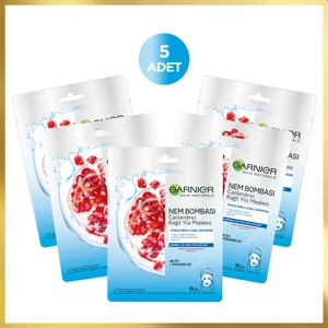 5'li Garnier Skin Canlandırıcı Kağıt Maske Seti