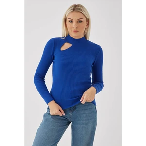 Fashion Friends Kadın Pencere Detaylı Kazak 23K0167K1 Saks