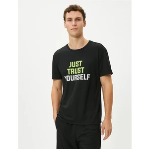 Koton 4WAM10022NK 999 Siyah Erkek Polyester T-Shirt