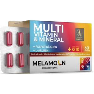 Multivitamin, Mineral ve Qenzim Q10 Içeren Kapsül Takviye Edici Gıda 60 Kapsül
