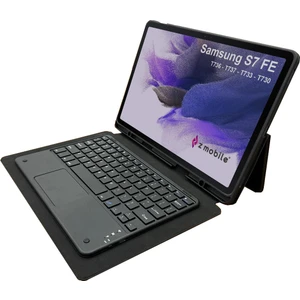 Samsung Galaxy Tab S7 Fe Lte 12.4” T737 T736 T733 Klavyeli Kılıf Touch Pad Yatay Standlı Kalemlikli
