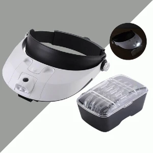 LED Işıklı Gözlük Kafa Büyüteci Çok Başlıklı 1x 1 5x 2x 2 5x 3 5x