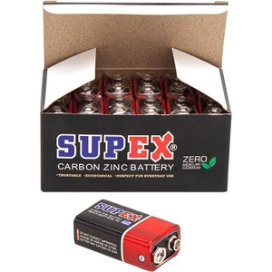 6F22 9 Volt Pil (12 Li Paket) 1,2 V Yok Tek Kullanımlık Alkalin Piller 0850-0004