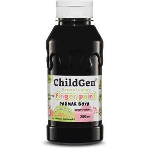 Childgen Süper Yıkanabilir Parmak Boya 350ML - Siyah
