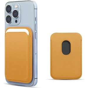 Piyasa Sepeti Apple iPhone 12 Pro Max 6.7'' Deri Cüzdan Magsafe Sarı