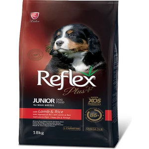 Reflex Plus Junior Kuzu Etli Pirinçli Büyük Irk Yavru Köpek Maması 18 kg