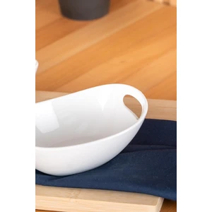 Bianco Perla Oval Kulplu Kase 16,5 cm