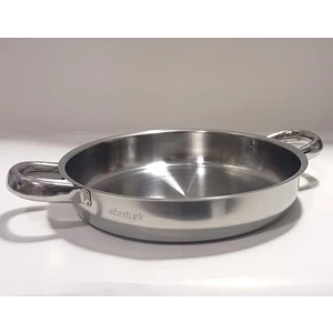 Çelik Yumurta Sağanı Çift Kulplu Tava Paslanmaz Çelik Tabansız 19 cm