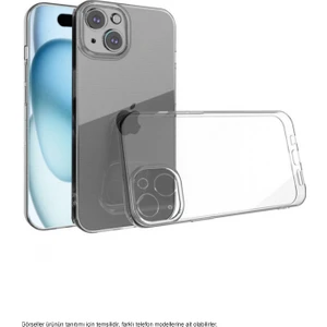 Caseart Apple iPhone 15 Pro Max Kapak Kamera Korumalı Süper Silikon Şeffaf Kılıf