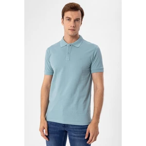 Polo Yaka Regular Kalıp Armürlü Tişört