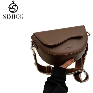 Handsome Guy Sımıcg Kadın Popüler Retro Hundred Crossbody Çanta Moda Omuz Çantası (Yurt Dışından)