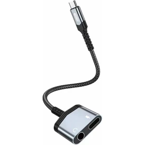Type-C 2in1 Şarj ve Ses Adaptörü 3.5mm Jack Destekli Go Des GD-UC072