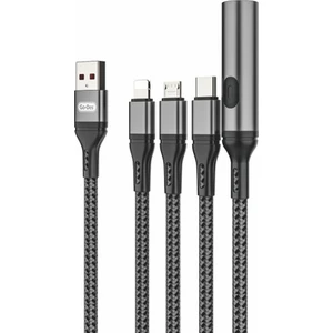 Lightning(Iphone)&type-C&micro USB Ultra Hızlı Şarj Kablosu Go Des GD-UC321 4in1 Çakmak Özellikli