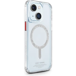 iPhone 15 Uyumlu Kılıf Skinarma Şeffaf Airbag Tasarımlı Magsafe Şarj Özellikli Saido Kapak Şeffaf