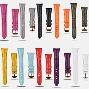 Samsung Galaxy Watch Kadın Deri Samsung Watch4 Watch5 Watch 6 Watch 5 Pro 40MM 43MM 44MM 45MM 46MM 47MM 20MM Hakiki Deri Kayış Siyah