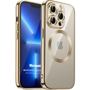 Apple iPhone 13 Pro Max Kılıf Magsafe Luxury Electroplate Gold