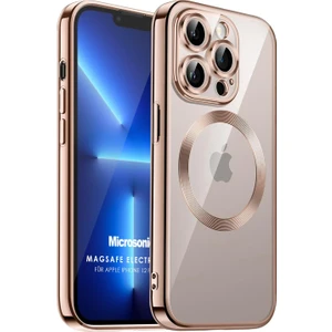 Apple iPhone 12 Pro Max Kılıf Magsafe Luxury Electroplate Rose Gold