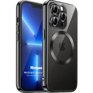 Apple iPhone 11 Pro Max Kılıf Magsafe Luxury Electroplate Siyah
