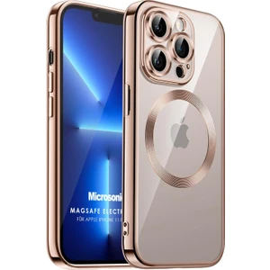 Apple iPhone 11 Pro Max Kılıf Magsafe Luxury Electroplate Rose Gold