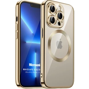 Apple iPhone 11 Pro Max Kılıf Magsafe Luxury Electroplate Gold