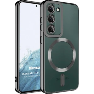 Samsung Galaxy S23 Plus Kılıf Magsafe Luxury Electroplate Siyah