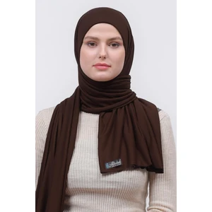 Tesettür Penye Şal Düz-Acı Kahve