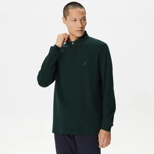 Nautıca Erkek Yeşil Slım Fıt Uzun Kollu Desenli Polo K37015T.3KF