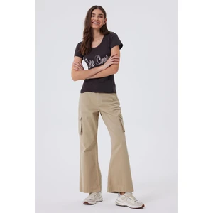 Lee Cooper London 1 Kadın O Yaka T-Shırt Kahve