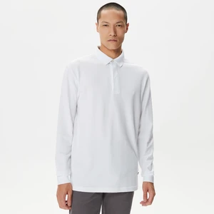 Nautıca Erkek Beyaz Slım Fıt Uzun Kollu Desenli Polo K37015T.1BW