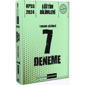 2024 KPSS Eğitim Bilimleri 7'li Deneme Seti Ciltsiz 168 Sayfa Kolay Taşınabilir Pegem Akademi