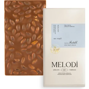 Melodi Çikolata Melodi Sütlü Fıstıklı Beyoğlu Çikolası 150 gr