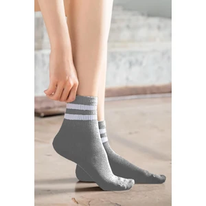Black Deer Çizgili Tenis Çorabı Kolej Çorap Unisex 2 Adet