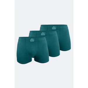 Erkek Yeşil 3 Lü Pamuk Elastan Boxer 3M074