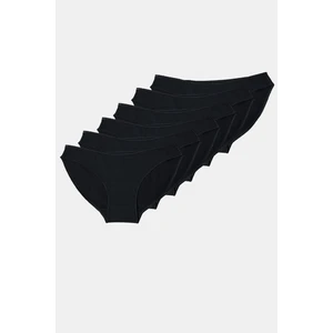 Kadın Siyah 6 lı Paket Modal Düşük Bel Slip Külot 183
