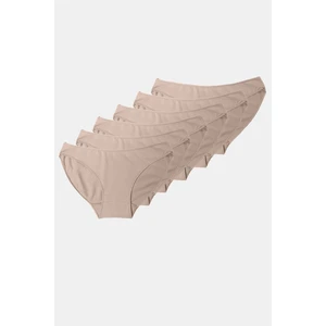 Kadın Ten 6 lı Paket Modal Düşük Bel Slip Külot 183