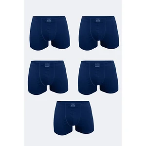 Erkek Lacivert 5 Li Pamuk Elastan Boxer 5M074