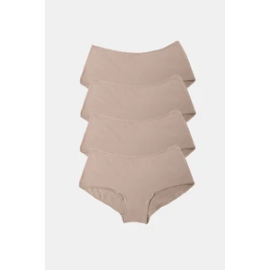 Kadın Ten 4 Lü Paket Geniş Kenarlı Modal Slip Külot 1126