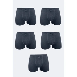 Erkek Antrasit 5 Li Pamuk Elastan Boxer 5M074