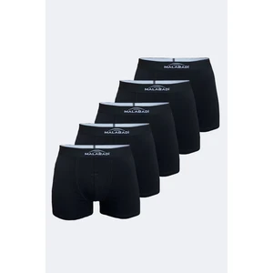 Erkek Siyah 5 Li Pamuk Elastan Boxer 5M075