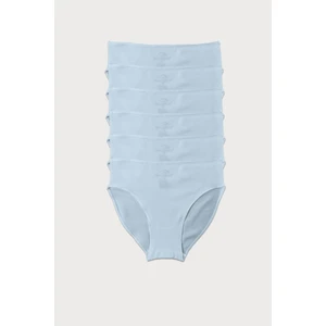 Kadın Ekru 6 Lı Paket Modal Dar Kalıp Ara Bel Slip Külot 187