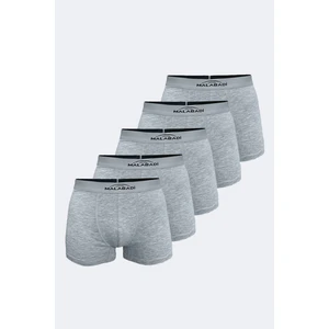 Erkek Gri 5 Li Pamuk Elastan Boxer 5M075